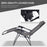 3pcs Folding Zero Gravity Chairs Sun Lounger Table Set w/ Cup Holders Reclining Garden Yard Pool, Dark Grey