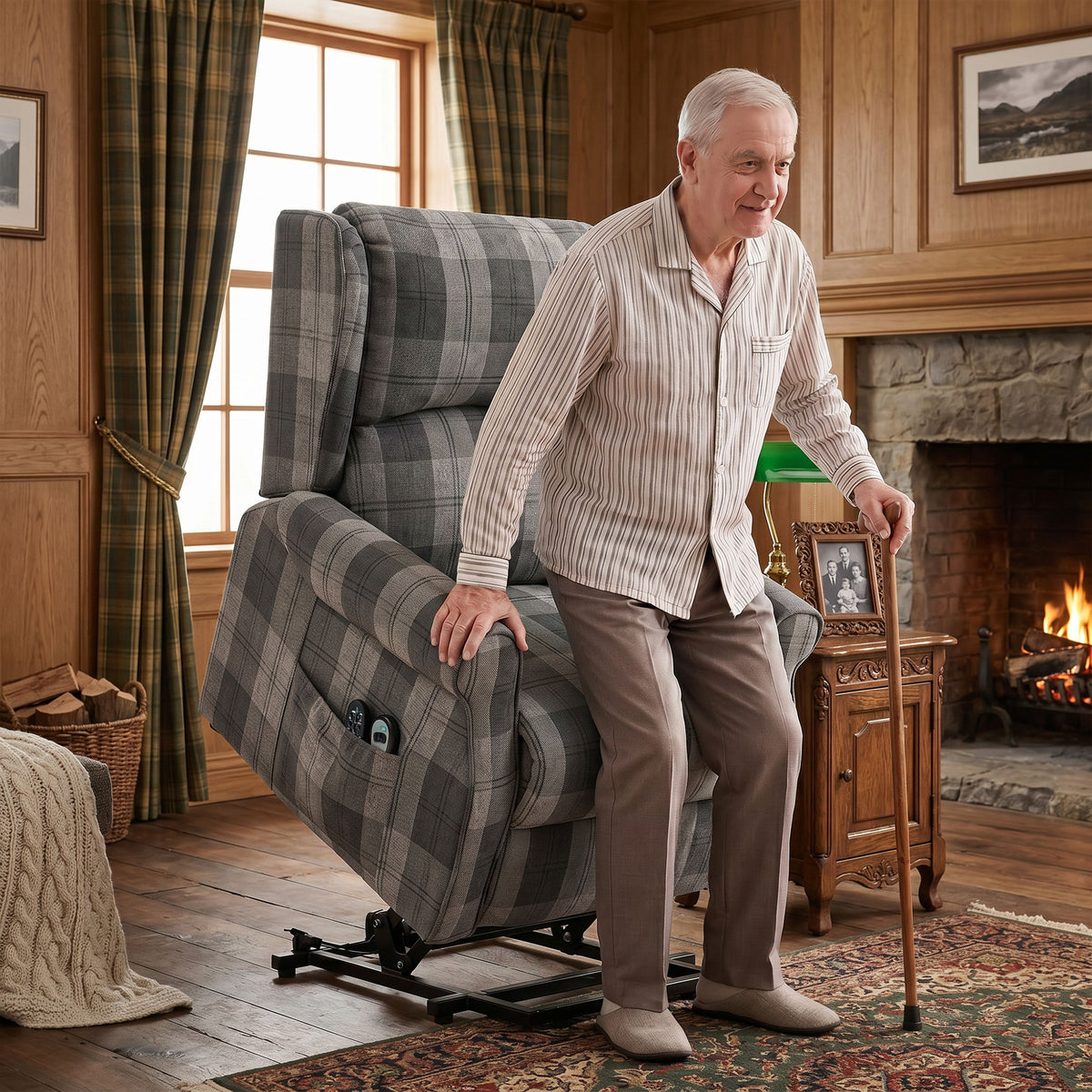 Power Lift Recliner Chair with Vibration Massage and Heat, Grey