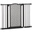 74-105 cm Pet Safety Gate Barrier Stair Pressure Fit with Auto Close and Double Locking for Doorways, Hallways, Black