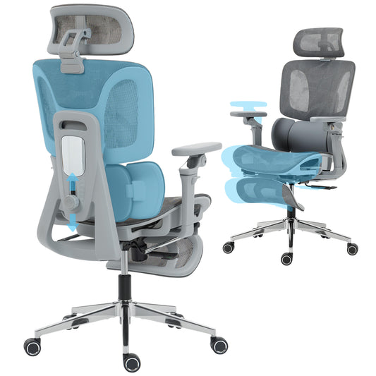 Ergonomic Office Chair, Mesh Desk Chair with Lumbar Support, Footrest