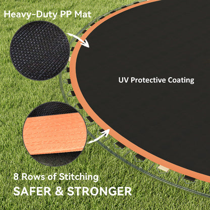 Trampoline Mat with 42 V-Hooks, for 8ft Trampoline, Orange