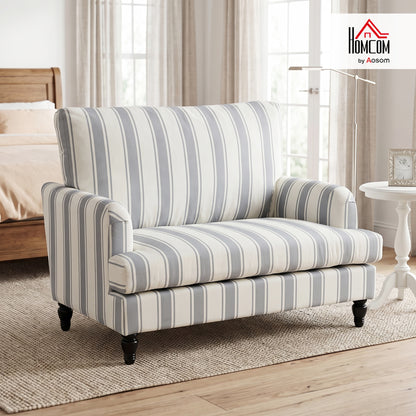 Velvet Single Sofa Armchair with Stripes, Grey