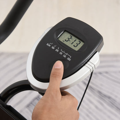 Stationary Exercise Bike, 10kg Flywheel Cycling Machine with Adjustable Resistance, LCD Monitor, Phone and Bottle Holder for Home Gym Office Cardio Workout Aerobic Training