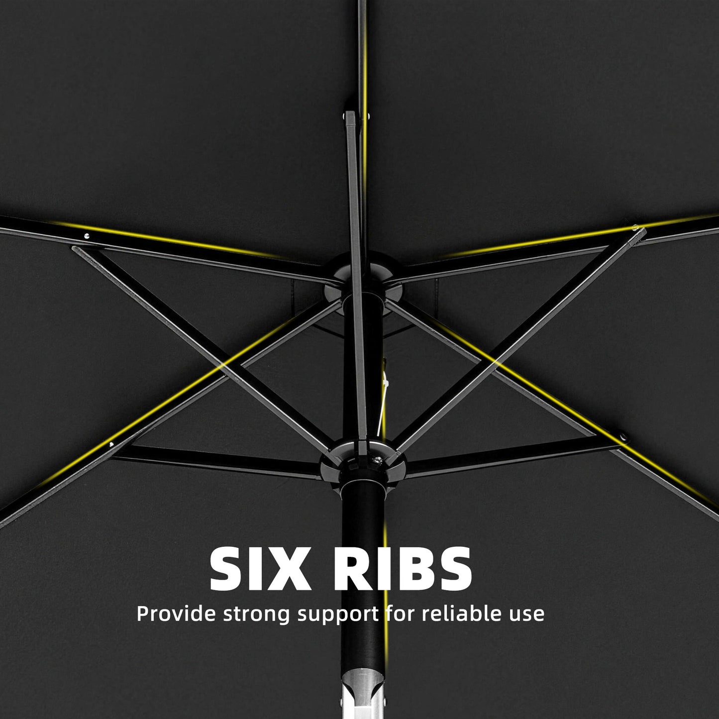 Garden Parasol, 2m Outdoor Table Parasol Umbrella with Tilt