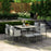 8 Seater Garden Dining Set, Cube Garden Furniture with Cushions