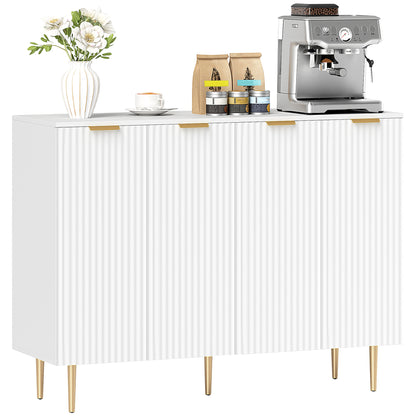 Sideboard Buffet Cabinet with Adjustable Shelves, White