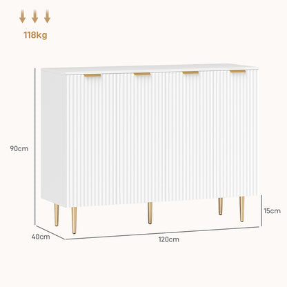 Sideboard Buffet Cabinet with Adjustable Shelves, White