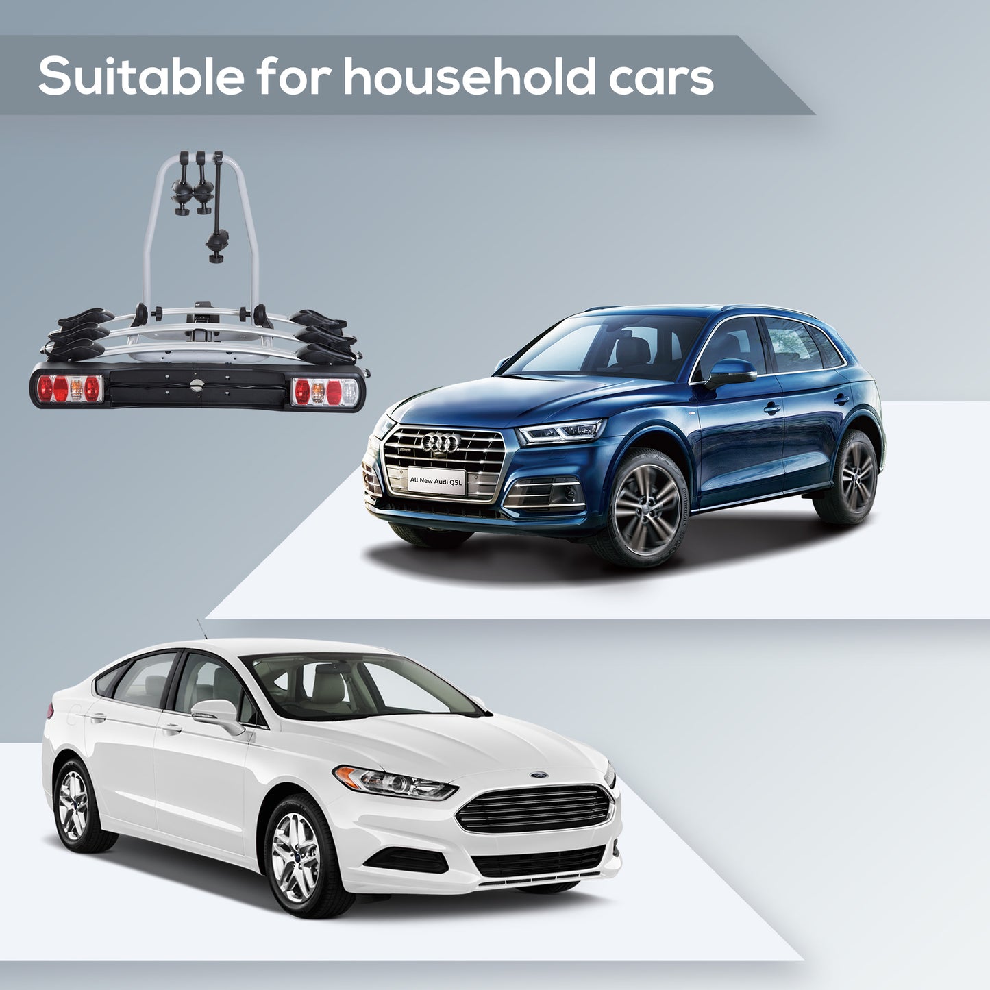 Bicycle Carrier Rear-mounted Bike Rack Rear Tow Bar Carrier Outdoor