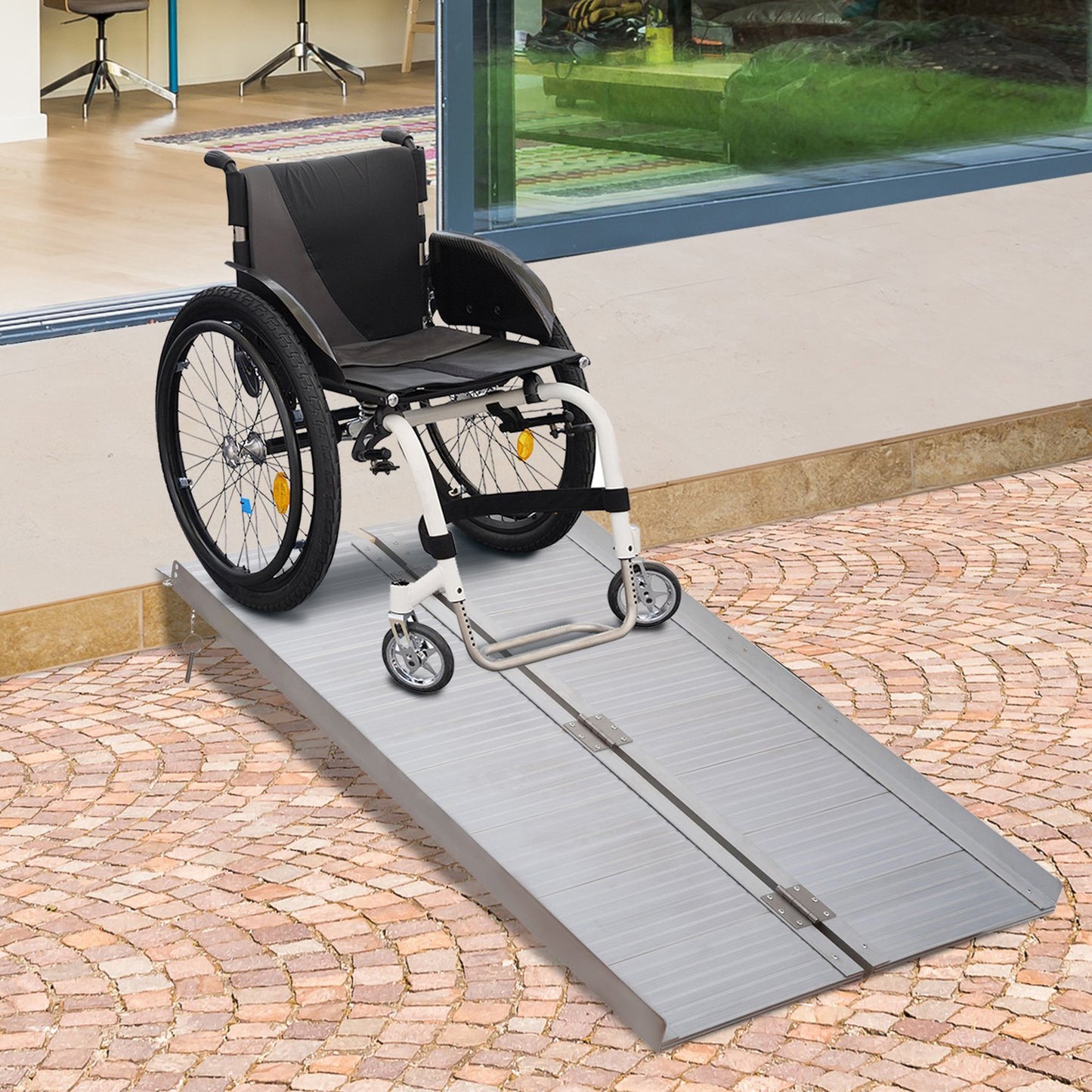 4ft Aluminium Folding Wheelchair Ramp Equipment Mobility Suitcase