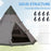 6 Men Tipi Tent, Camping Teepee Family Tent w/ Mesh Windows Zipped Door Carry Bag, Easy Set Up for Hiking Picnics Outdoor Night, Green, Grey