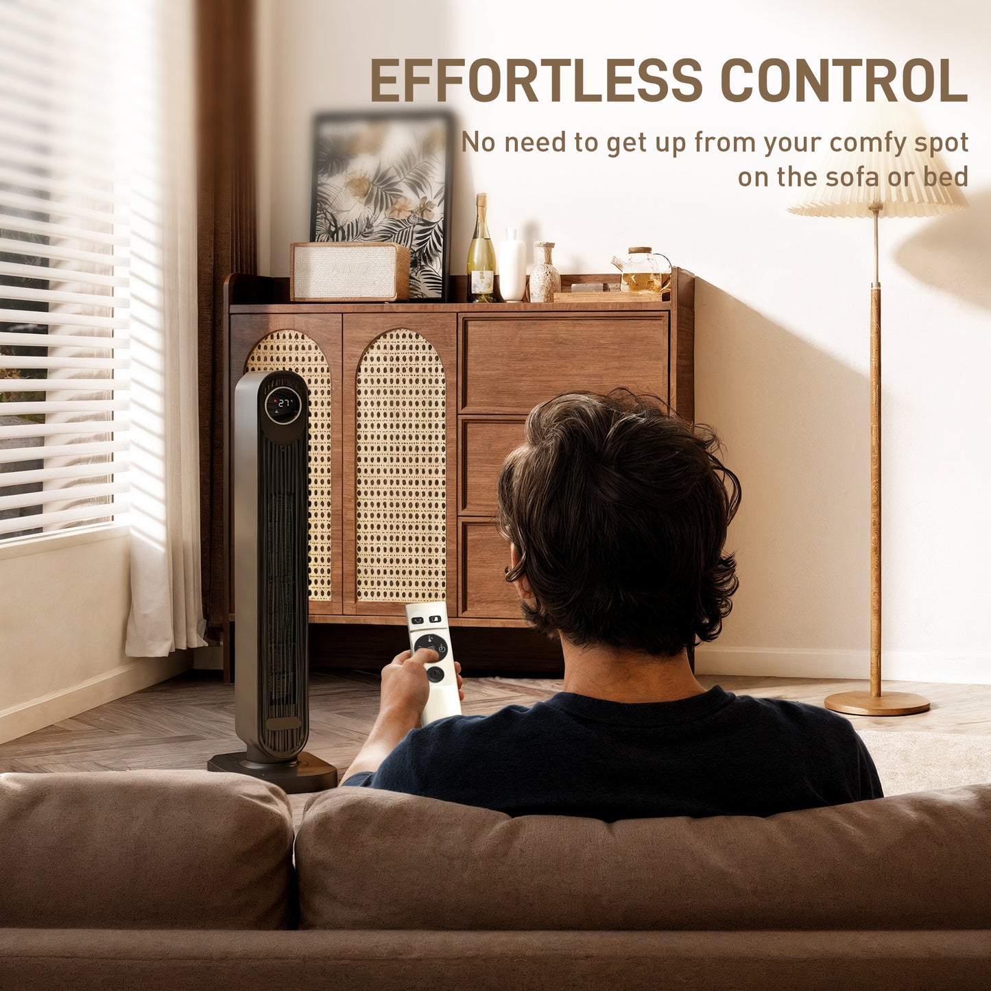 Ceramic Electric Heater, 2000W Fan Space Heater, Black