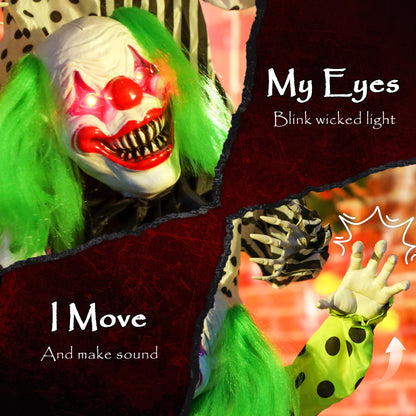 Sound Activated Stackable Halloween Animatronics Clowns