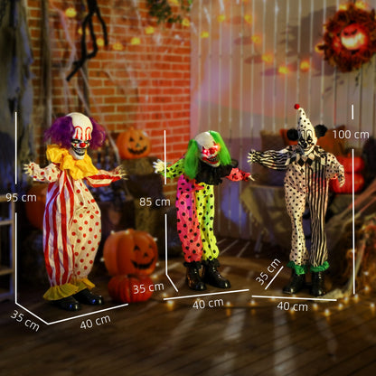 Sound Activated Stackable Halloween Animatronics Clowns