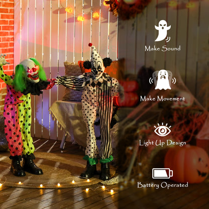Sound Activated Stackable Halloween Animatronics Clowns
