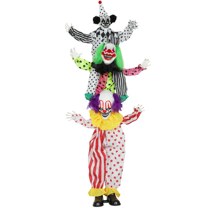 Sound Activated Stackable Halloween Animatronics Clowns