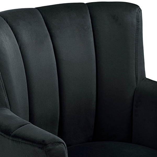 Hatfield Carver Chair - Black Velvet