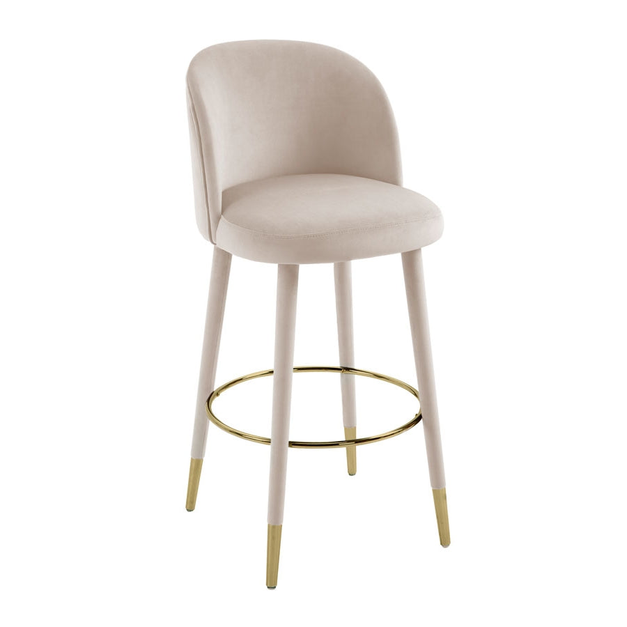 Bellucci Counter stool - Chalk - Brass Caps