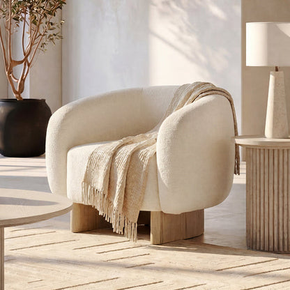 Barnaby Armchair – Ivory Chenille