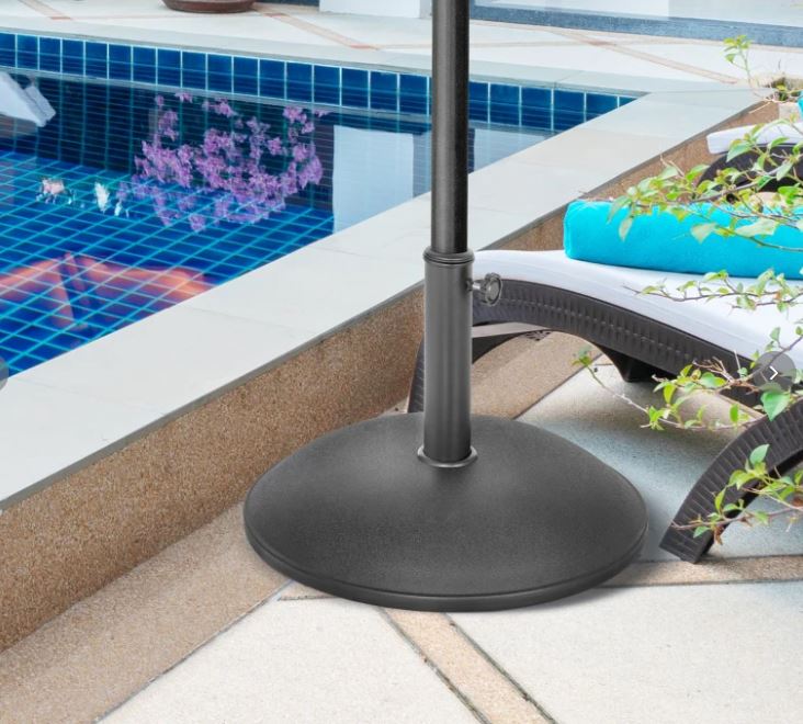 Heavy Duty Cement Parasol Umbrella Base 20kg Patio Stand Garden Outdoor Shade Holder Round