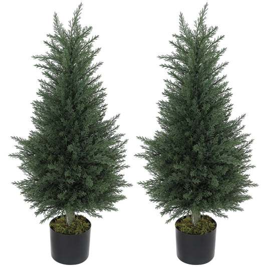 Set of 2 Decorative Artificial Plant, Fake Plants for Home Decor
