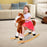 Wooden Rocking Horse with Sound Handle Grip Traditional Toy Fun Gift Brown