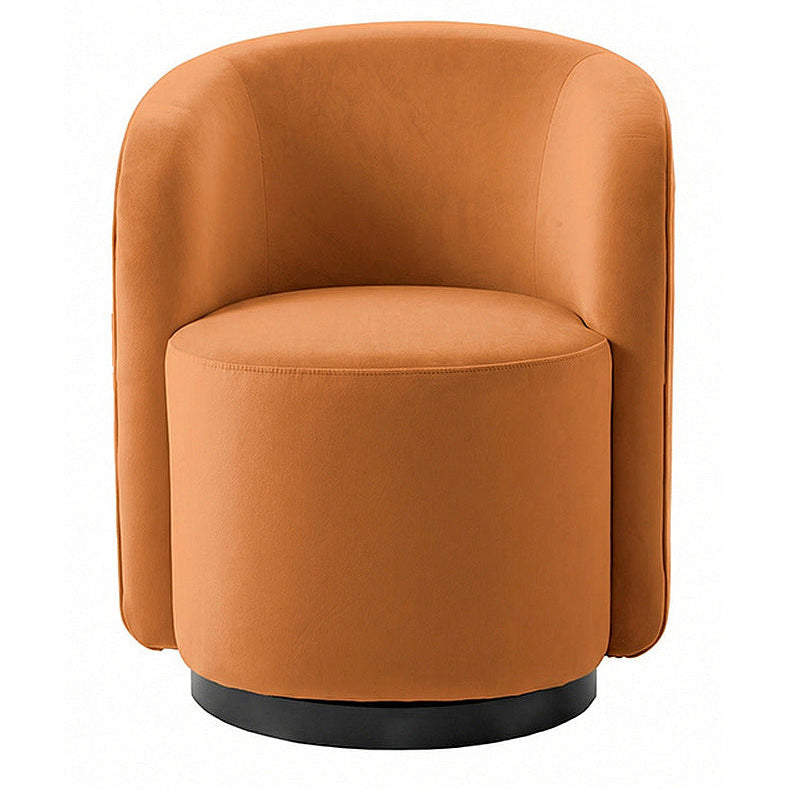 West End Swivel  Dining Chair - Pumpkin – Black Base