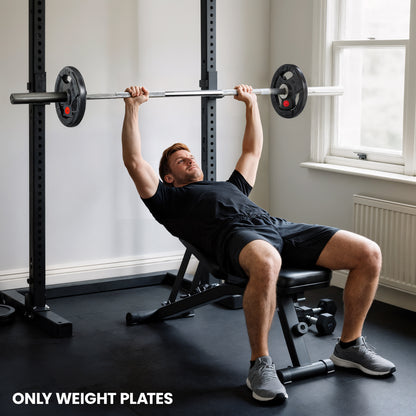 2 x 15kg Olympic Weight Plates, Weight Plate Discs with Tri-Grips