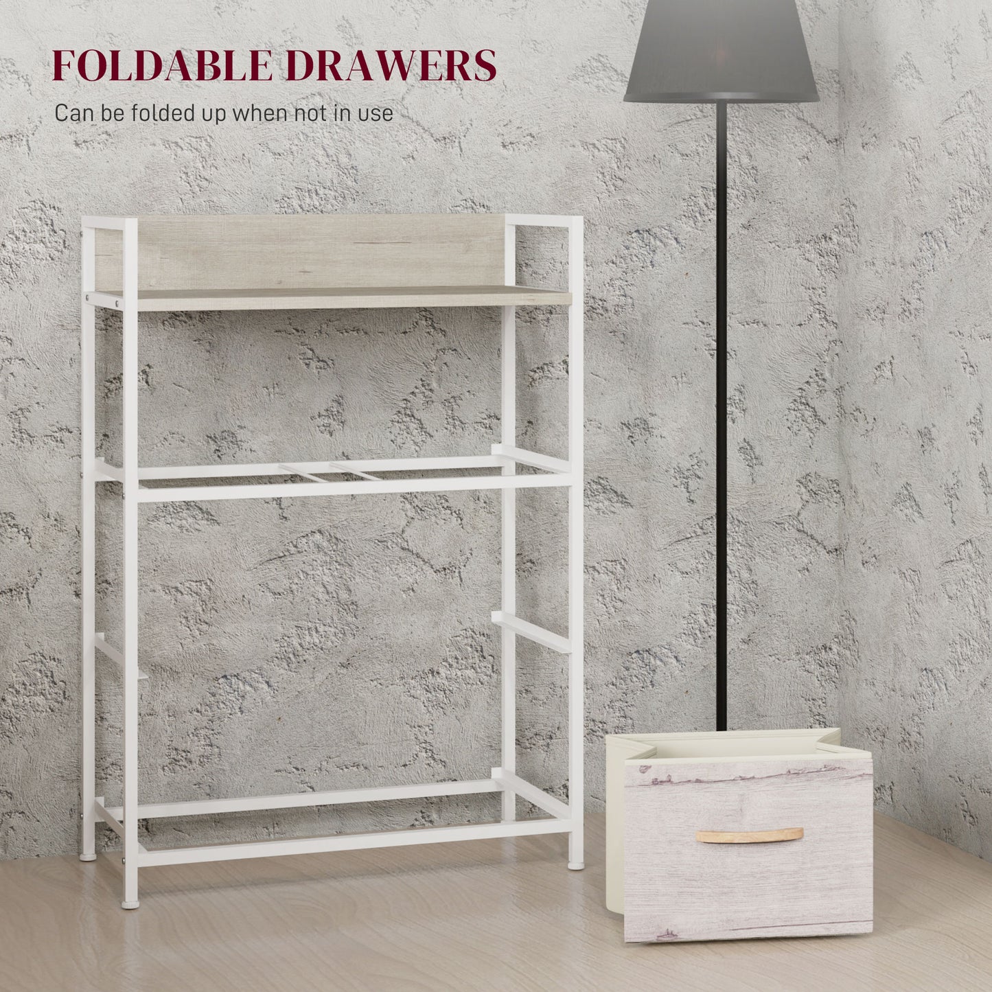 Bedroom Chest of Drawers 4 Drawer Dresser w/ Shelf, Natural