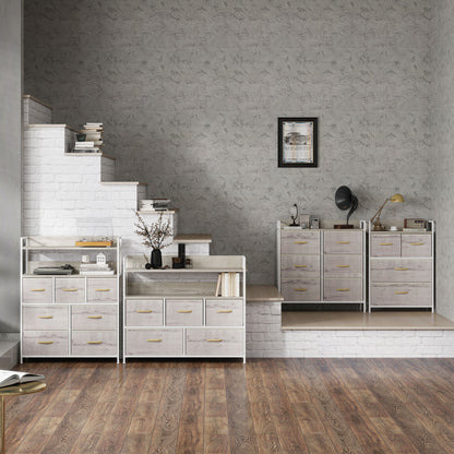 Bedroom Chest of Drawers 4 Drawer Dresser w/ Shelf, Natural