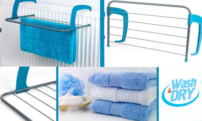 Save Money On Tumble Drying With This Fantastic 6 Bar Radiator Airer! Simply Hook The Airer Over Your Radiator To Dry Your Clothes! Strong & Durable Bars To Hold Your Washing! Only £6.95