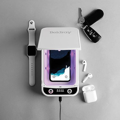 Beldray  AntiBac UV-C Portable Sterilising Box for Phones, Keys, Glasses and More | USB Powered, White, 18 x 10 x 2,2 cm