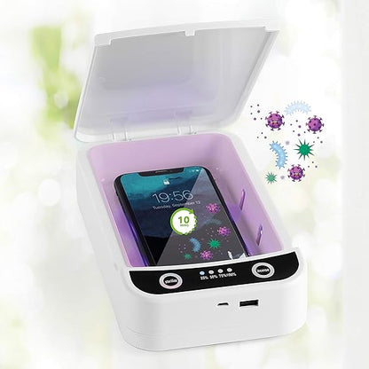 Beldray  AntiBac UV-C Portable Sterilising Box for Phones, Keys, Glasses and More | USB Powered, White, 18 x 10 x 2,2 cm