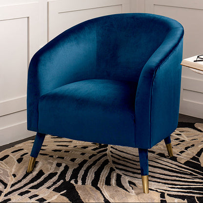 Bellucci Armchair - Navy Blue - Brass Caps