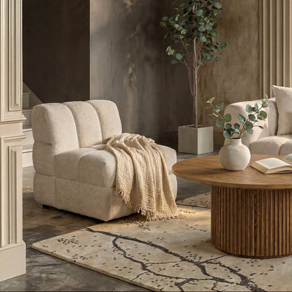 Berlin Lounge Chair - Light Taupe Chenille