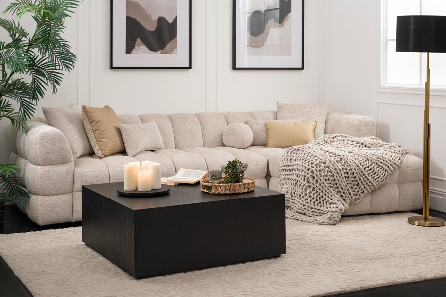 Berlin Right Hand Corner Sofa – Light Taupe Chenille