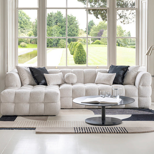 Berlin Left Hand Corner Sofa – Light Taupe Chenille