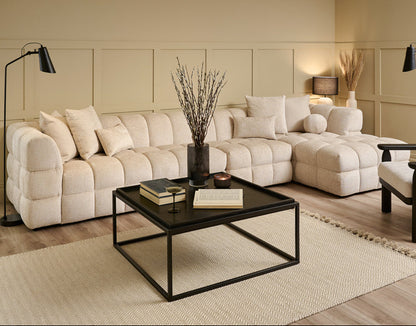 Berlin Extra Large Right-Hand Corner Sofa Light Taupe Chenille