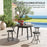 Folding Stool Set of 4, Decorative Garden Stool Set, Charcoal Grey