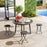 Folding Stool Set of 4, Decorative Garden Stool Set, Charcoal Grey