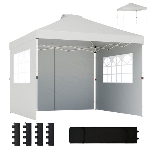 Pop Up Canopy Waterproof Height Adjustable 3 x 3 (m) White