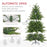 6 Ft Artificial Christmas Tree with Metal Base, Hinged Branches