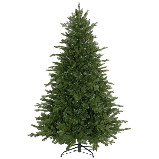 6 Ft Artificial Christmas Tree with Metal Base, Hinged Branches