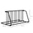 DURHAND Bike Stand 6 Bicycle Storage Rack for Indoor Garages Flat Use