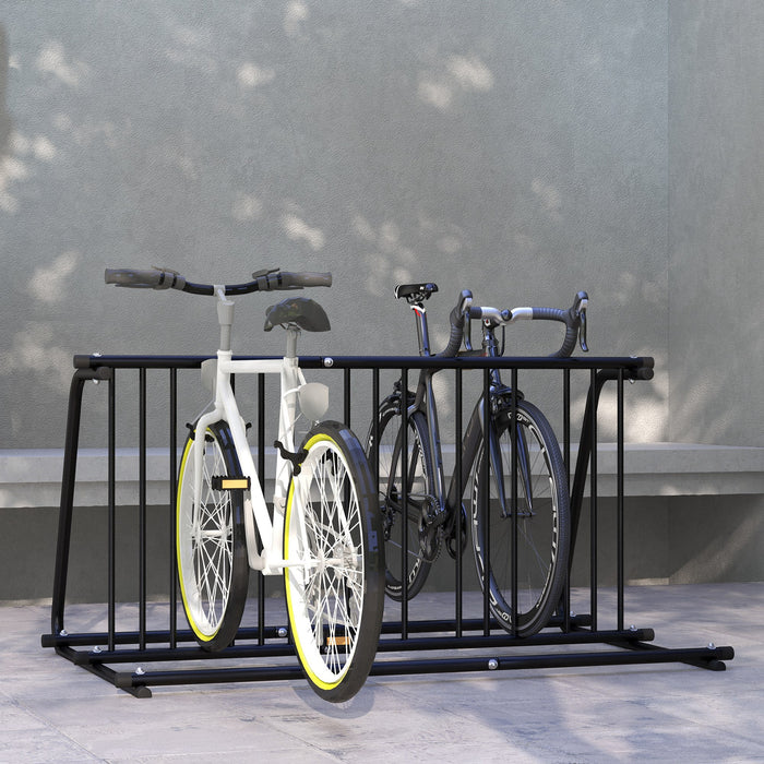 DURHAND Bike Stand 6 Bicycle Storage Rack for Indoor Garages Flat Use