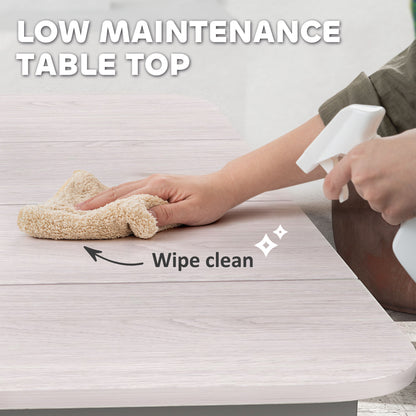 Garden Table with Rust Resistant Metal Frame, Light Grey