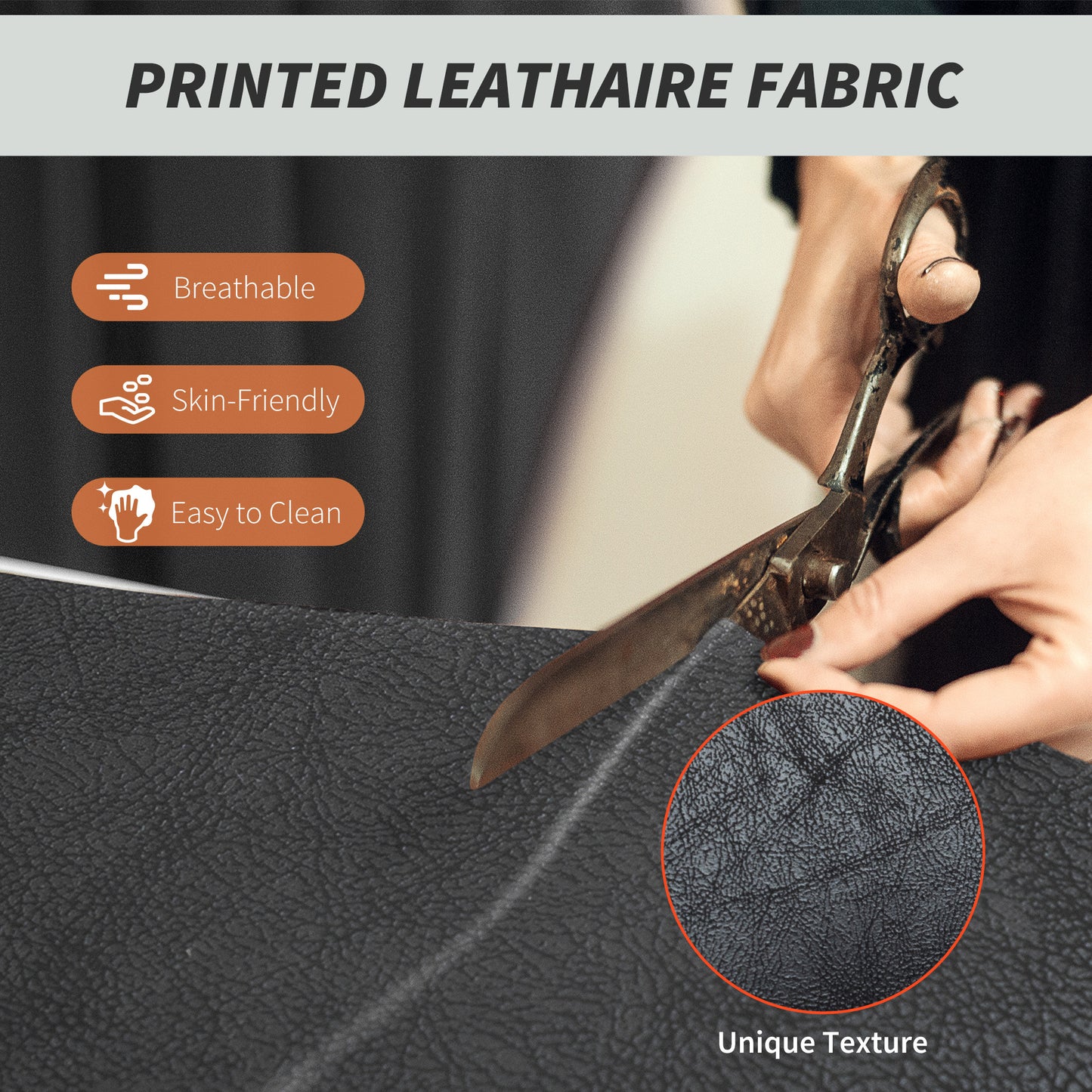 Office Chair, High Back Leathaire Desk Chair for Home, Black