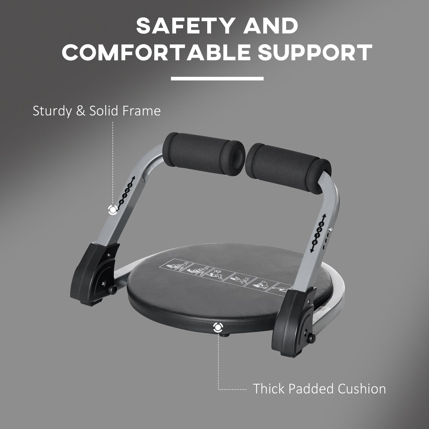 Ab Machine, Abs Trainer, Whole Body Exercise Equipment for Home Gym