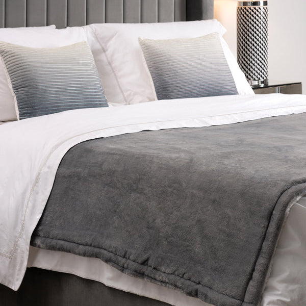 Grey Heated Blanket