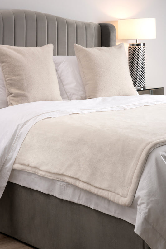 Ivory Heated Blanket