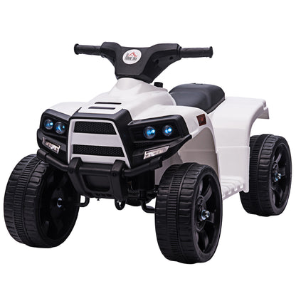 6 V Kids Ride on Cars Electric ATV for 18-36 months Toddlers White+Black